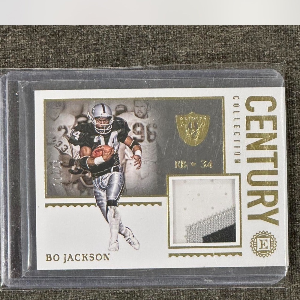Bo Jackson Player Worn Patch. 3 color patch /25 Century Collection Panini MINT